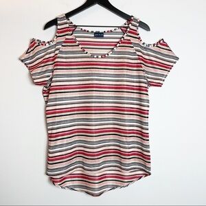 Get It On 8 Pick-a-boo Shoulder Top NWOT